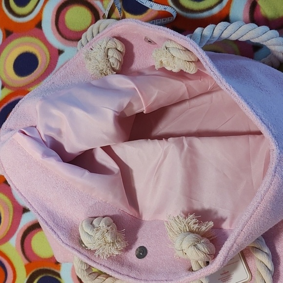 GLOSS and GLO Pink Tote Bag NWT Beach Bum - Picture 6 of 6